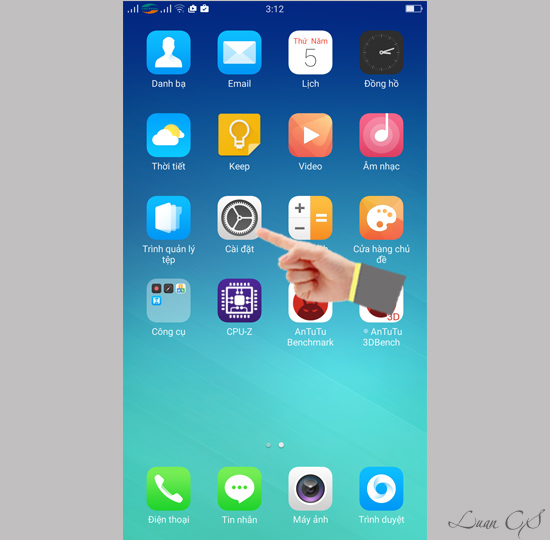 ​​Bạn vào cài đặt